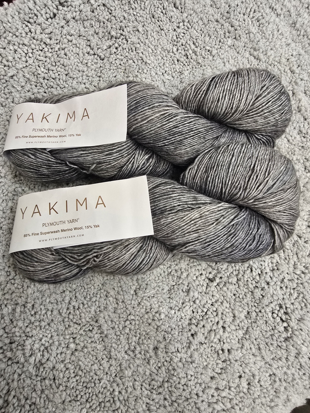 Plymouth Yarn Grey Marled Superwash Merino & Yak